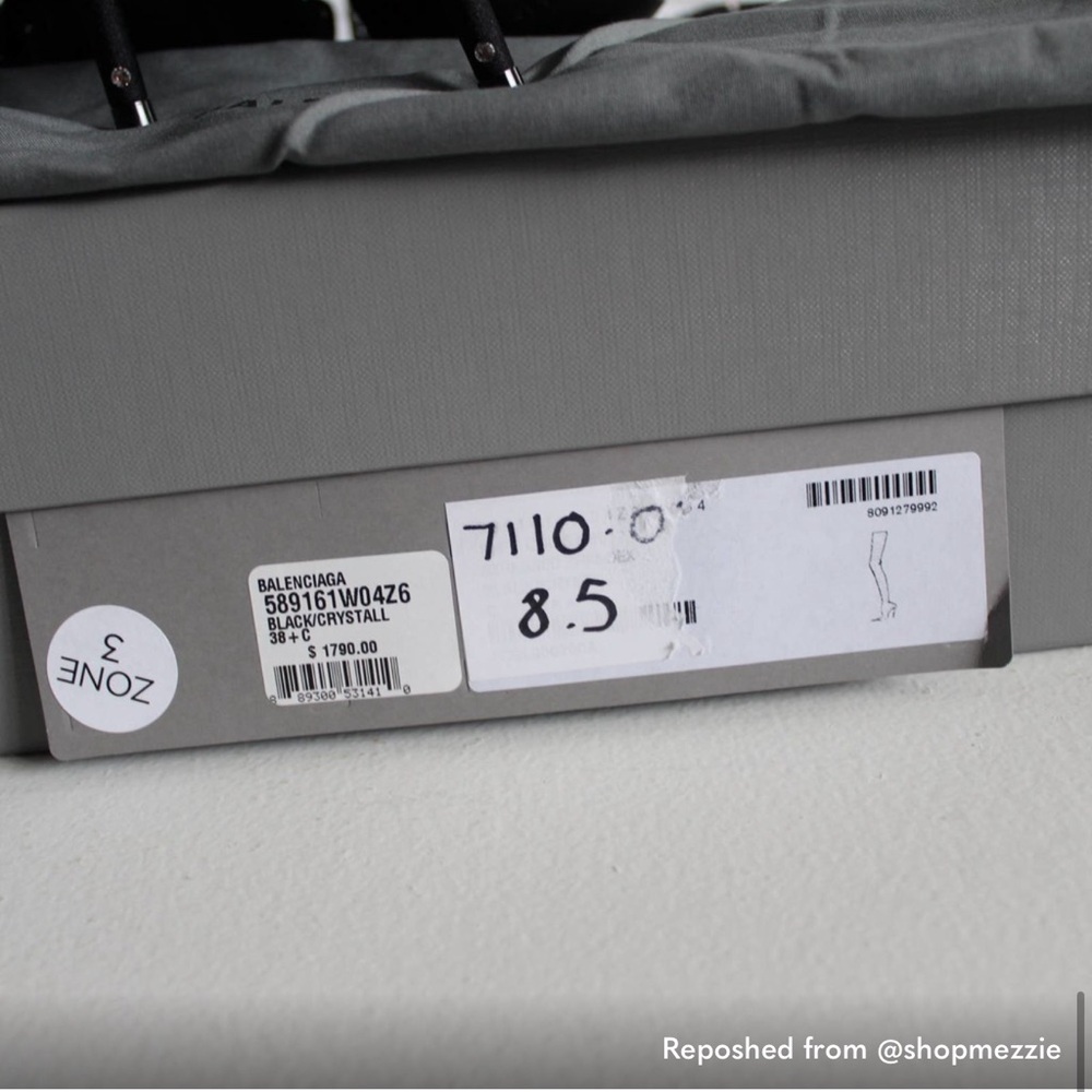 Balenciaga Crystal “Knife” Thigh High Boots - Picture 5 of 8